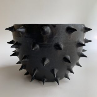 非公開: rose thorns vase 3 (matt black)