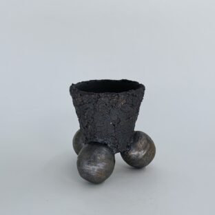 GENDO foot pot 3 (dark brown × antique gold)