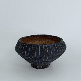 GENDO lined pot 2 (black × earth color)