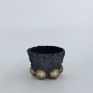 GENDO foot pot 5 (dark brown × antique gold)