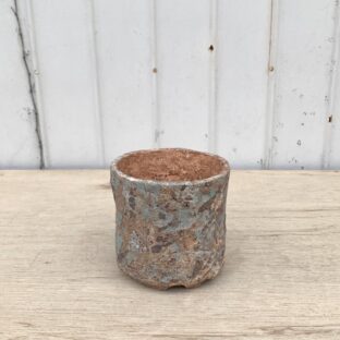 GENDO painted pot 3 (ivory × brown × green)